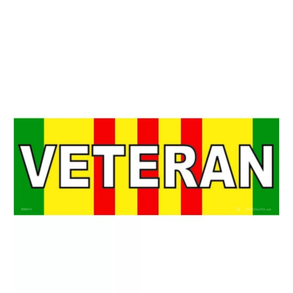 U.S Military Vietnam Veteran Window Car Laptop Bumper Decal Sticker 3-1/2" x 10"